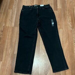Sonoma Black Straight Vintage Style High Rise Jeans Sz 16 L